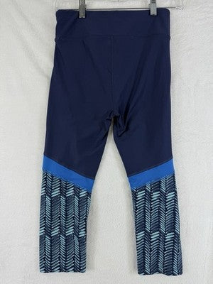 Under Armour Leggings Women Small Compression HeatGear Blue Capri