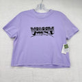 Volcom Crop Top T Shirt Small Womens Purple Logo Short Sleeve Tee New NWT