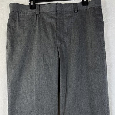 LL Bean Pants Mens 36x27 Classic Fit Gray 100% Cotton Flat Front