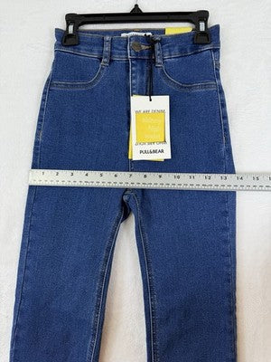 Pull & Bear Jeans 2 Skinny High Waist Blue Denim EU 34 Womens NWT