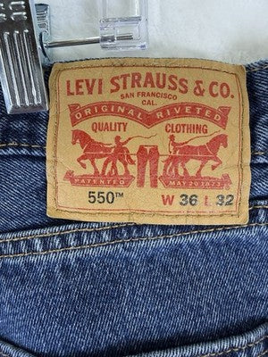 Levis 550 Jeans Mens 36x32 Blue Denim Levi’s