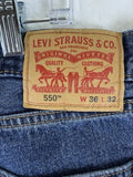 Levis 550 Jeans Mens 36x32 Blue Denim Levi’s
