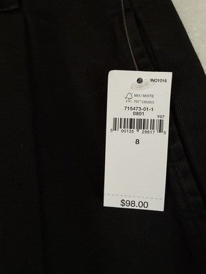Gap X Doen Pants 8 High Rise Pleated Trousers Black Wide Leg Womens New NWT