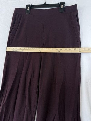J Jill Pants Small Tall Burgundy Pure Jill Affinity French Terry Pull On *Flaw