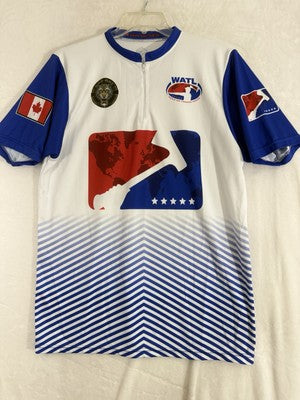 World Axe Throwing League Jersey Large Men’s WATL Zelaya Canada Bad Axe White
