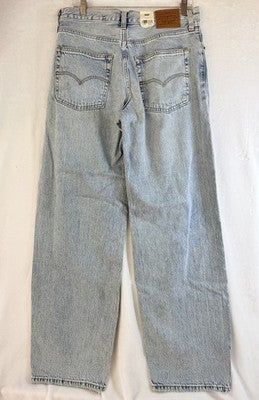 Levis Baggy Dad Jeans 29x34 Womens Mid Rise Straight Leg Light Blue New NWT