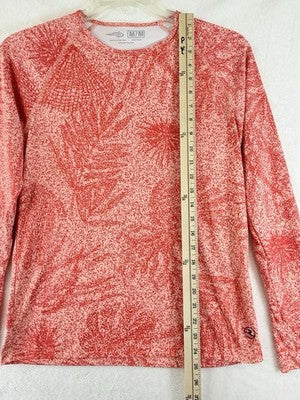 Reel Life Long Sleeve Womens Medium Top Fishing Shirt Thumb Holes Floral Print