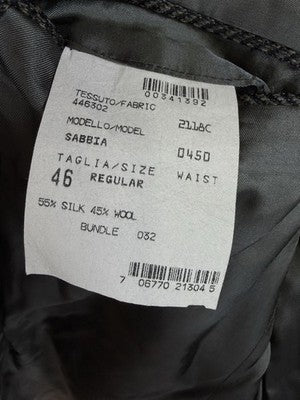Tallia Mens Blazer 46R Wool Silk Suit Jacket Gray Herringbone