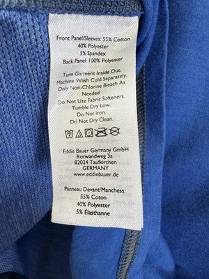 Eddie Bauer Free Dry Polo Shirt 2XL Mens Blue Short Sleeve