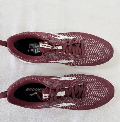 Brooks Revel 4 11.5 Mens Burgundy Red Running Shoes Sneakers D