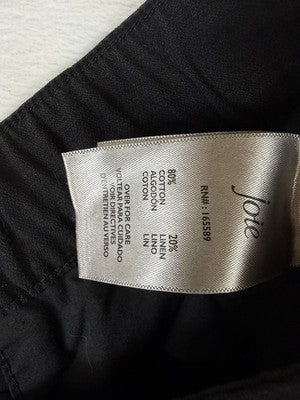 Joie Shorts XL Womens Black High Rise Cotton Linen Pleated