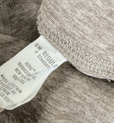 Aerie Leggings Small High Rise Beige Knit Pockets Chill Play Move