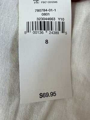 Gap Linen Blend Shorts 8 365 Women Low Rise Trouser Off White Pocket 9”