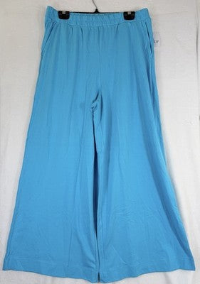 Gap Wide Leg Pants Large Womens Clothing Blue Pull On Heavyweight New NWT