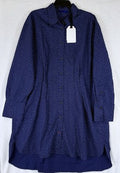 Gap Studio GapStudio Poplin Tunic Shirt XL Womens Navy Blue Long Sleeve Top New