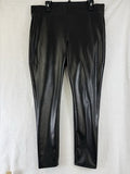 Loft Faux Leather Leggings Large Womens Black Pull On