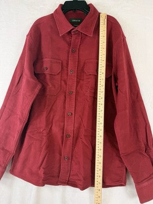 Orvis Chamois Shirt Medium Red Button Down Mens Long Sleeve Brisbane Moss