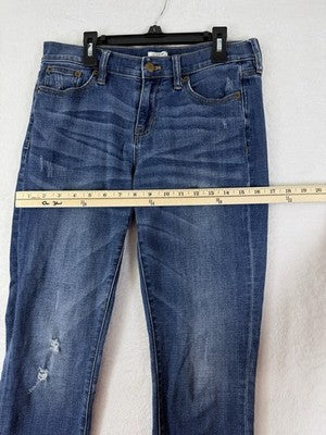 J Crew Jeans 26 Womens Mid Rise Boyfriend Denim Blue