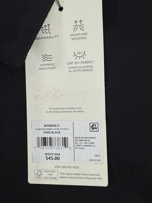 Lady Hagen Golf Shirt Small Sleeveless Polo Black Pique Womens Walter NWT