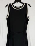 Ann Taylor Loft Maxi Dress Large Petite Black Sleeveless Knit Women LP
