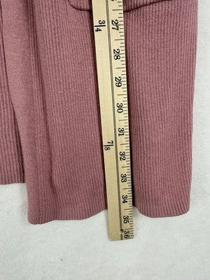 J Jill Cardigan Sweater XS Long Sleeve Open Front Rose Pink Pockets Womens