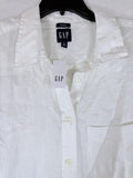 Gap 100% Linen Shirt XL Tall Womens Off White Button Up Top Long Sleeve New NWT
