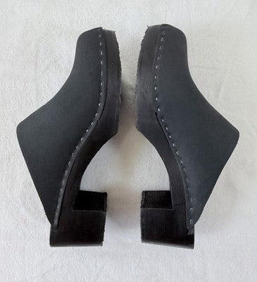 BRYR Clogs 35 Black Worker Leather Womens 5 Shoes Made In San Francisco USA