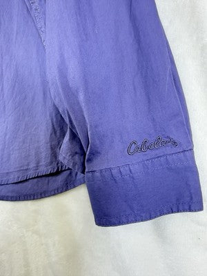 Cabelas Womens Shirt Utility XL Purple Long Sleeve Buttton Up Top
