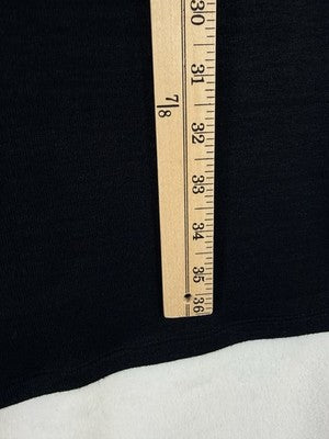 Gap Dress Large Petite Black Softspun Ballon Sleeve Jersey Knit Womens