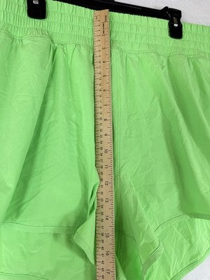 Gap Fit Running Shorts XXL Petite Womens Lime Green High Rise Brief Liner New