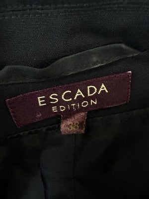 Escada Blazer Womens 38 Navy Blue Jacket Wool 2 Button