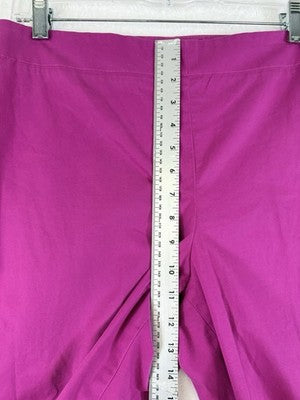 Talbots Pants 10 Barbie Pink Side Zip Heritage Womens Cotton Stretch