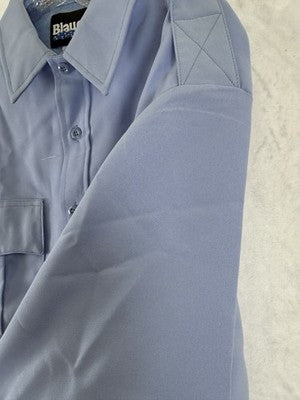 Blauer 8610 Z Shirt XL Short Sleeve Zippered Polyester Police Uniform Blue Mens