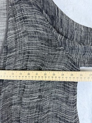 Eileen Fisher Open Front Cardigan 1X Gray Linen Blend Womens *FlawRead