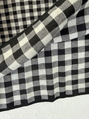 J Jill Medium Sweater Top Black Check Gingham Reversible Long Sleeve Womens