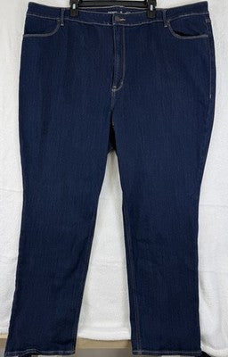Old Navy Jeans 28 Long High Rise Straight Leg Plus Size Womens Dark Blue