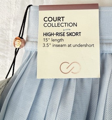 Calia Pleated Tennis Skort XXL Blue Womens Skirt W/ Shorts New NWT