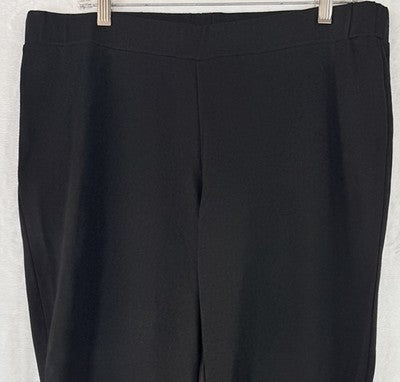 Premise Studio Pants 1X Black Slim Leg Stretch Womens