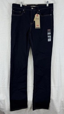 Levis Jeans Women Size 31 12 Long 313 Shaping Straight Leg Dark Blue Levi’s NWT