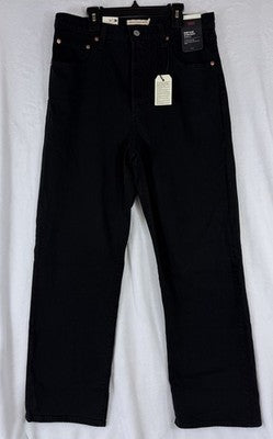 Levis Ribcage Straight Ankle Jeans 31 Womens 31x29 Black Levi’s New NWT