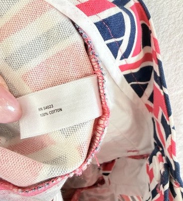 Gap Shorts 4 Petite Womens 3” Pink Blue Geo Print 4P 100% Cotton
