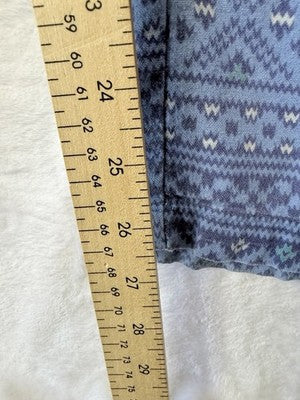 LL Bean Flannel Pajama Pants Womens Medium Blue Fair Isle