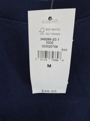 Gap Vintage Soft Wedge Crewneck Sweatshirt Medium Women Blue Long Sleeve Top New