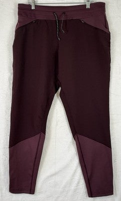 Columbia Savanna Hill Hybrid Joggers Large Womens Pants Burgundy Red