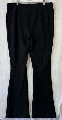 J Jill Barely Boot Cut Ponte Pants Medium Tall Womens Black Pull On Knit