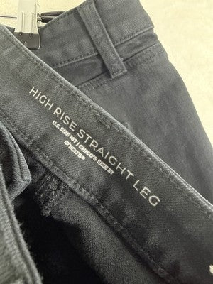 Chicos Jeans Size 3 Tall High Rise Straight Leg Womens Size 16 Black Denim