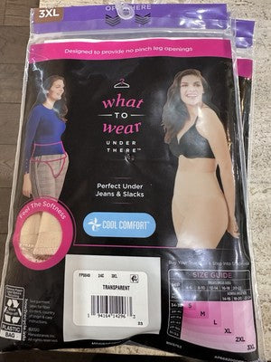 Maidenform Flexees 3XL Lot Thong Black Lace Beige Shapes Cool Comfort Shapewear