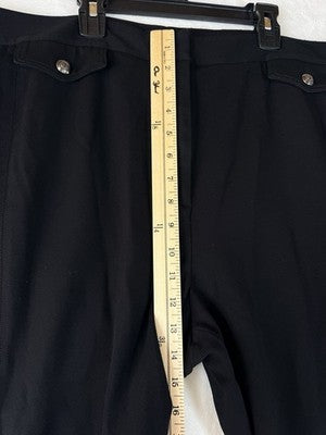 Talbots Dress Pants 18 Black Ponte Knit Stretch Plus Size Womens