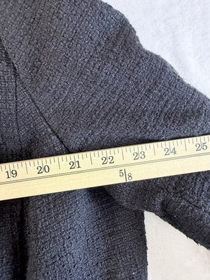 Talbots Jacket 18W Black Blazer Texture Lined Zip Front Plus Size Womens