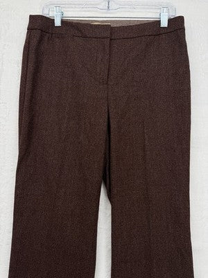 Talbots Wool Pants 6 Petite Straight Leg Burgundy Fabric Made In Italy